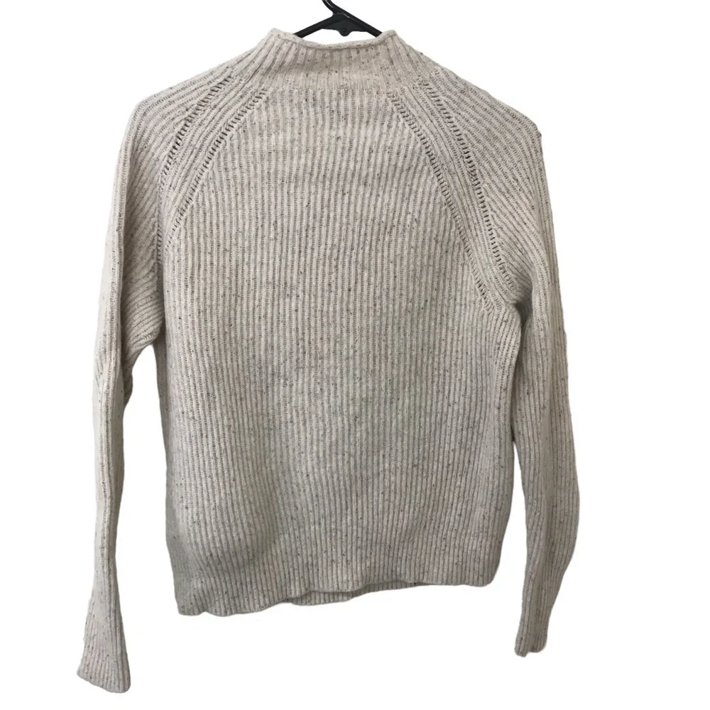 J. Crew beige knit wool nylon blend long sleeve top